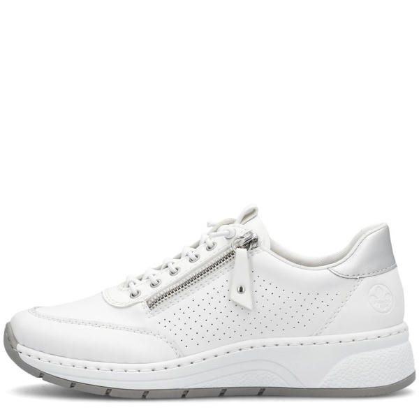 Фото Кроссовки  Rieker  белый  кожа/кожа искусств. F-400025