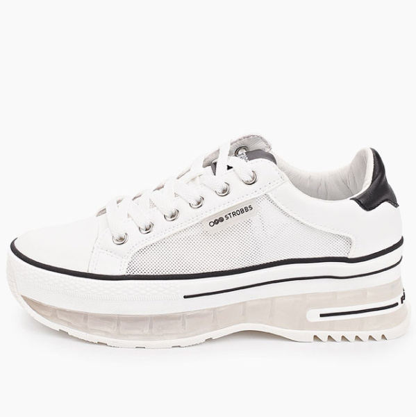 Фото Кроссовки  Strobbs  белый  кожа искусств./текстиль F-90551