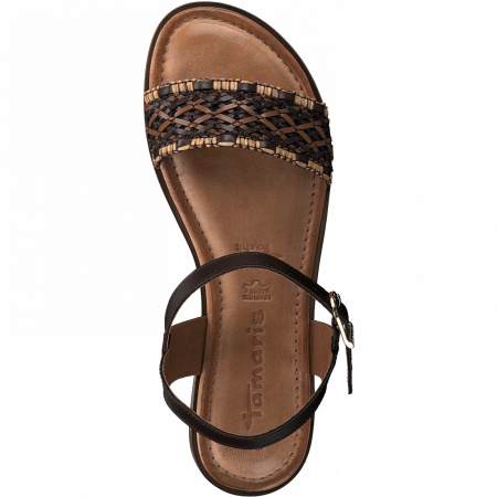Сандалии  Tamaris  коричневый  кожа F-90576 фото в интернет-магазине | Omadey.ru
