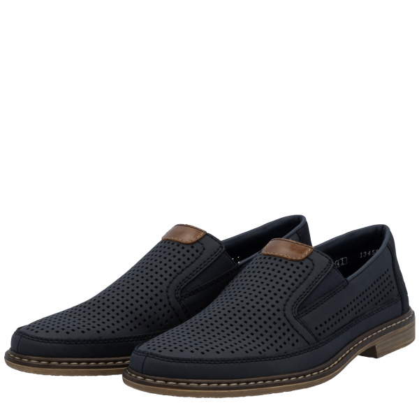 Фото Туфли  Rieker  синий  кожа/кожа искусств. F-400474