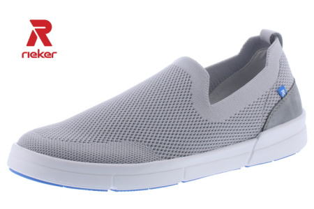 Слипоны  Rieker  серый  кожа искусств./текстиль F-100645 фото в интернет-магазине | Omadey.ru