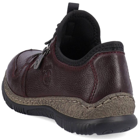 Полуботинки  Rieker  бордовый  кожа/текстиль Z-400032 фото в интернет-магазине | Omadey.ru