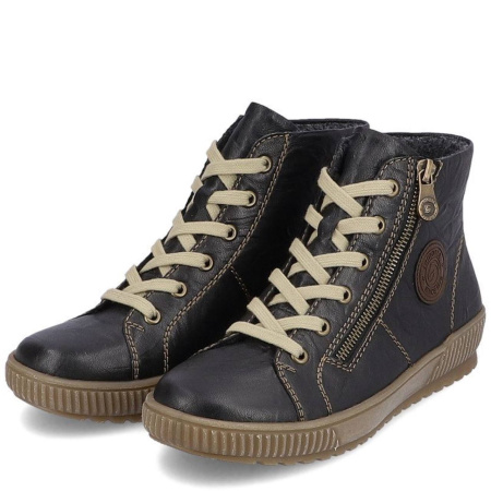 Ботинки  Remonte  черный  кожа/кожа искусств. Z-300012 фото в интернет-магазине | Omadey.ru