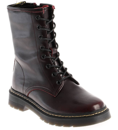 Ботинки  Baden  бордовый  кожа Z-100746 фото в интернет-магазине | Omadey.ru