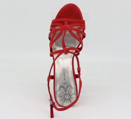 Босоножки  Marco Tozzi  красный  текстиль F-80805 фото в интернет-магазине | Omadey.ru