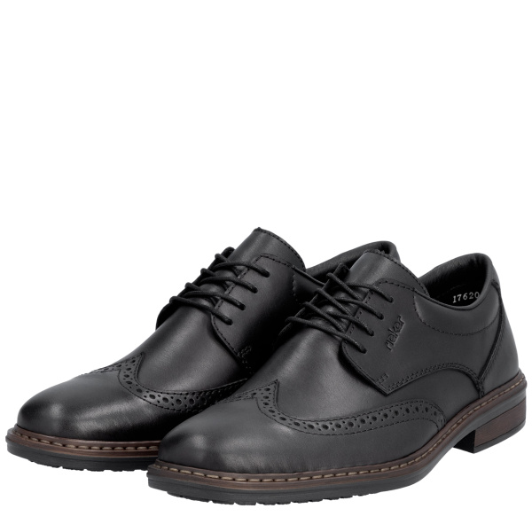 Фото Туфли  Rieker  черный  кожа/кожа искусств. F-400010 Фото Туфли  Rieker  черный  кожа/кожа искусств. F-400010