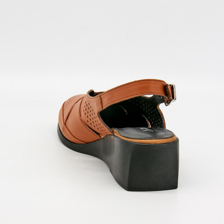 Босоножки  Dakkem  коричневый  кожа F-90218 фото в интернет-магазине | Omadey.ru