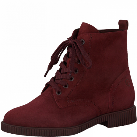 Ботинки  Tamaris  красный  кожа Z-100603 фото в интернет-магазине | Omadey.ru