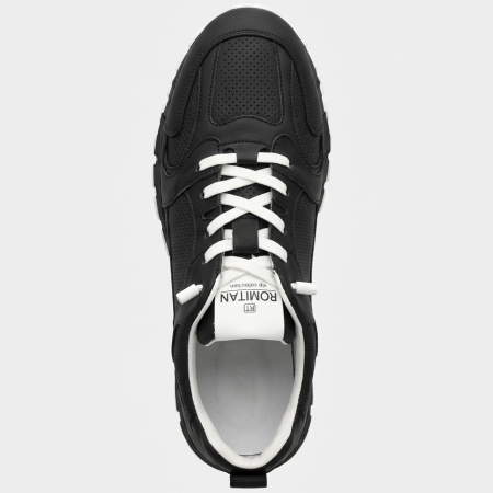 Кроссовки  Romitan  черный  кожа  F-401194 фото в интернет-магазине | Omadey.ru