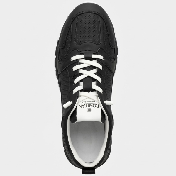 Фото Кроссовки  Romitan  черный  кожа  F-401194 мужские