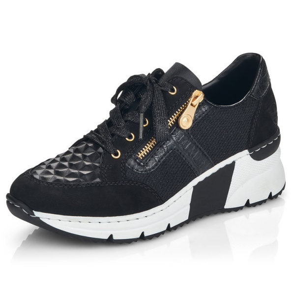 Фото Кроссовки  Rieker  черный  кожа/кожа искусств./текстиль Z-100417