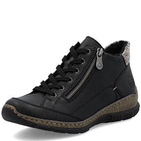 Ботинки  Rieker  черный  кожа/кожа искусств. Z-400872 фото в интернет-магазине | Omadey.ru