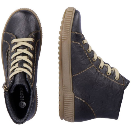 Ботинки  Remonte  черный  кожа/кожа искусств. Z-300012 фото в интернет-магазине | Omadey.ru