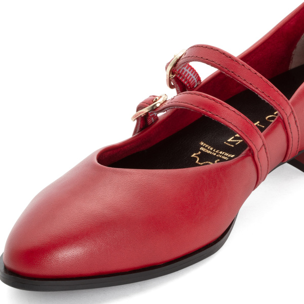 Фото Балетки  Marco Tozzi  красный  кожа F-401003