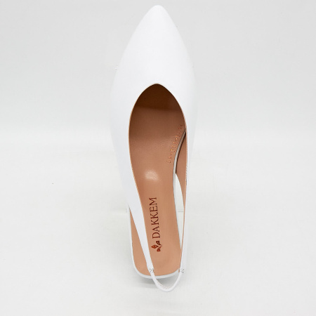 Слингбэки  Dakkem  белый  кожа F-90791 фото в интернет-магазине | Omadey.ru