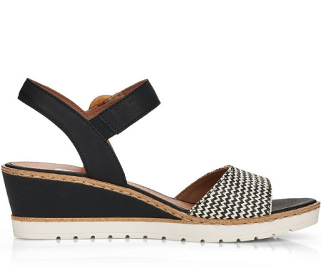 Босоножки  Remonte  черный  кожа искусств./текстиль F-100711 фото в интернет-магазине | Omadey.ru Босоножки  Remonte  черный  кожа искусств./текстиль F-100711 фото в интернет-магазине | Omadey.ru