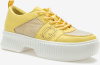 Кроссовки  Grunberg  желтый  кожа иск. Микрополитекс/текстиль F-81095 фото в интернет-магазине | Omadey.ru