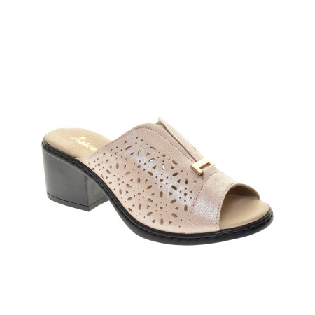Сабо  Rieker  бежевый  кожа F-71066 фото в интернет-магазине | Omadey.ru