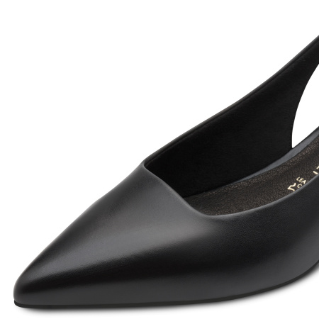 Слингбэки  Marco Tozzi  черный  кожа F-400995 фото в интернет-магазине | Omadey.ru