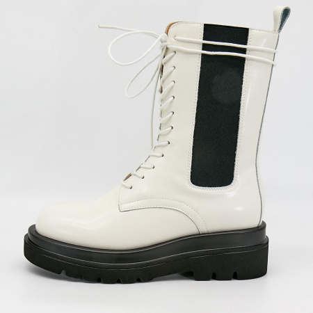 Ботинки  CV Martanni  белый  кожа Z-90641 фото в интернет-магазине | Omadey.ru