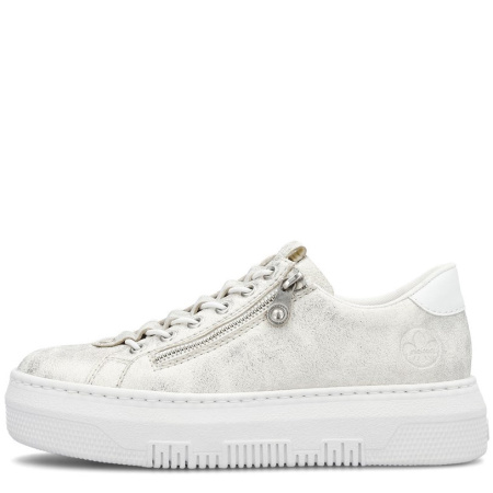 Кроссовки  Rieker  серебряный  кожа искусств. F-400022 фото в интернет-магазине | Omadey.ru