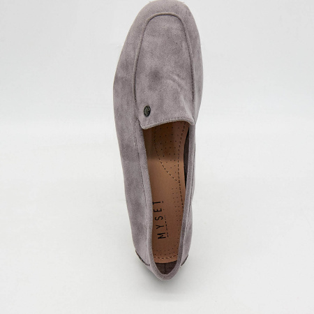 Туфли  MYSET  серый  текстиль F-90948 фото в интернет-магазине | Omadey.ru