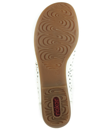 Мокасины  женские Rieker  белый  кожа F-91292 фото в интернет-магазине | Omadey.ru