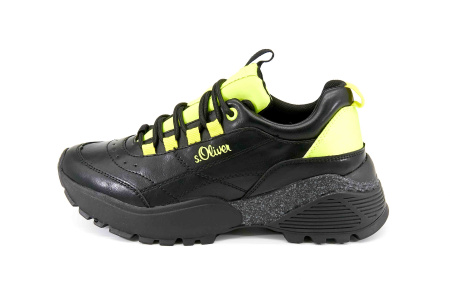 Кроссовки  S.Oliver  черно-желтый  иск. материал F-80240 фото в интернет-магазине | Omadey.ru
