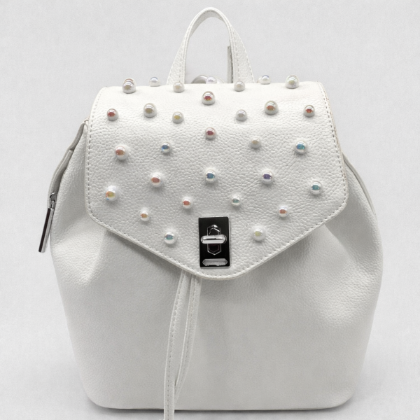 Фото Рюкзак  Polina&Eiterou  белый  кожа искусств. c10782-white