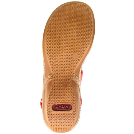 Сандалии  Rieker  красный  кожа искусств. F-91279 фото в интернет-магазине | Omadey.ru