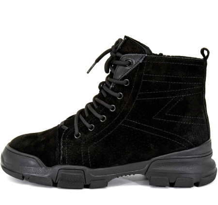 Ботинки  Baden  черный  кожа Z-8711