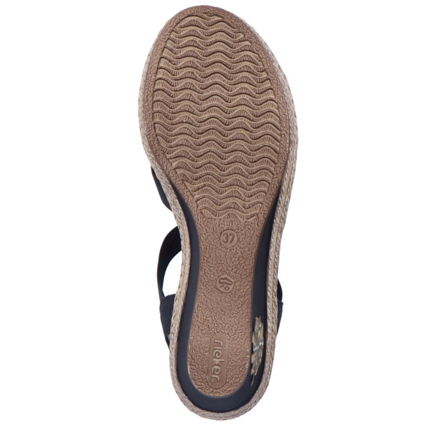 Фото Босоножки  Rieker  синий  кожа искусств. F-400528