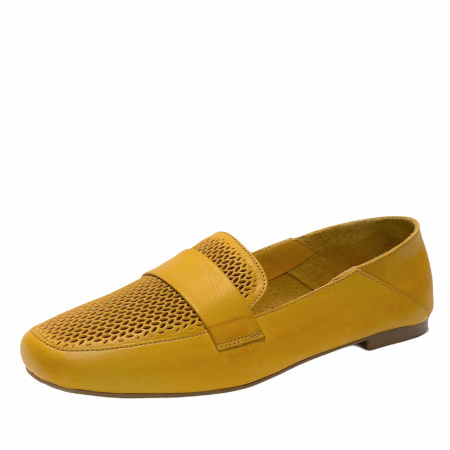 Туфли  Rovigo  желтый  кожа F-90960 фото в интернет-магазине | Omadey.ru