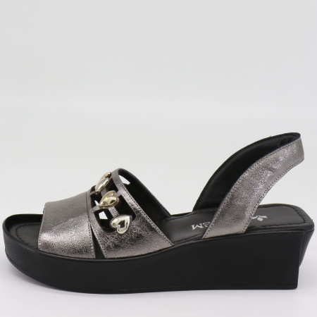 Босоножки  Dakkem  серебряный  кожа F-7655 фото в интернет-магазине | Omadey.ru