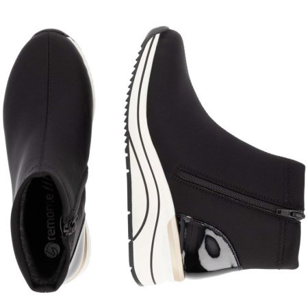 Ботинки  Remonte  черный  кожа искусств./текстиль. Z-400827 фото в интернет-магазине | Omadey.ru