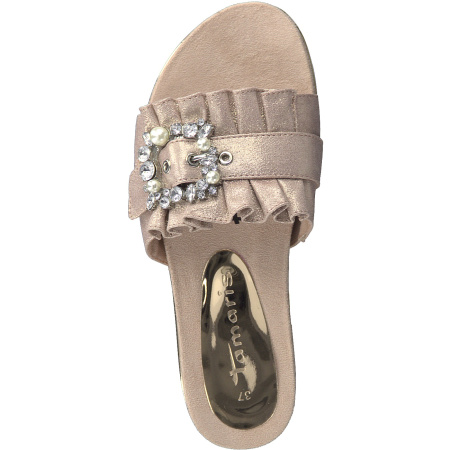 Шлепанцы  Tamaris  бежевый  текстиль F-7483 фото в интернет-магазине | Omadey.ru