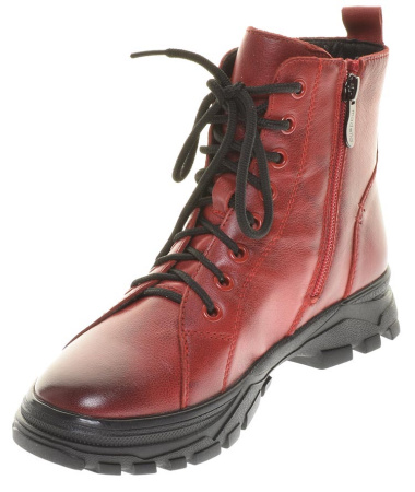 Ботинки  Madella  красный  кожа Z-100439 фото в интернет-магазине | Omadey.ru