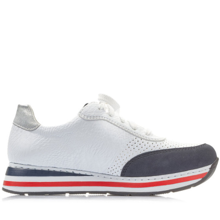 Кроссовки  Rieker  белый  кожа искусств. F-90133 фото в интернет-магазине | Omadey.ru