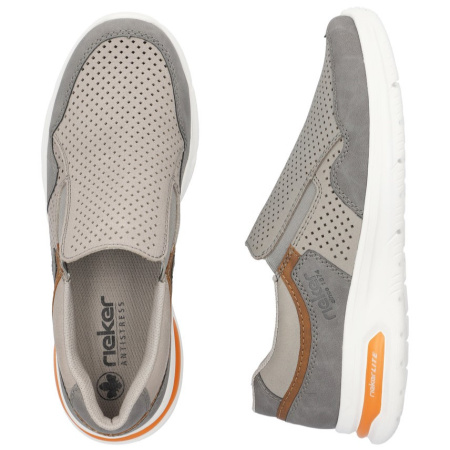 Кроссовки  Rieker  серый  кожа/кожа искусств. F-300616 фото в интернет-магазине | Omadey.ru