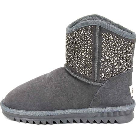 Полусапоги  Baden  серый  кожа Z-8705 фото в интернет-магазине | Omadey.ru