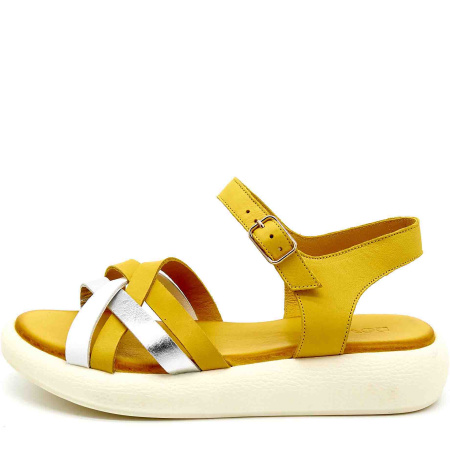 Босоножки  Rovigo  желтый  кожа F-80926 фото в интернет-магазине | Omadey.ru