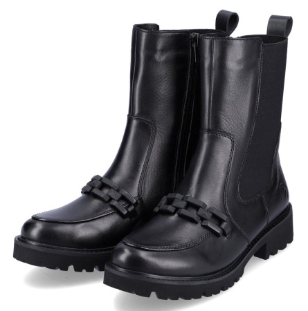 Ботинки  Remonte  черный  кожа Z-200102 фото в интернет-магазине | Omadey.ru