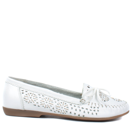 Мокасины  женские Rieker  белый  кожа F-91292 фото в интернет-магазине | Omadey.ru