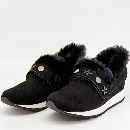 Туфли  Betsy  черный  замша искусств./искусств.мех Z-7146 фото в интернет-магазине | Omadey.ru