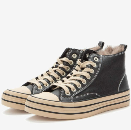 Кеды  Keddo  черный  кожа искусств. Z-90403 фото в интернет-магазине | Omadey.ru