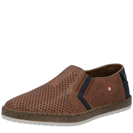 Слипоны  Rieker  коричневый  кожа/кожа искусств. F-400263 фото в интернет-магазине | Omadey.ru