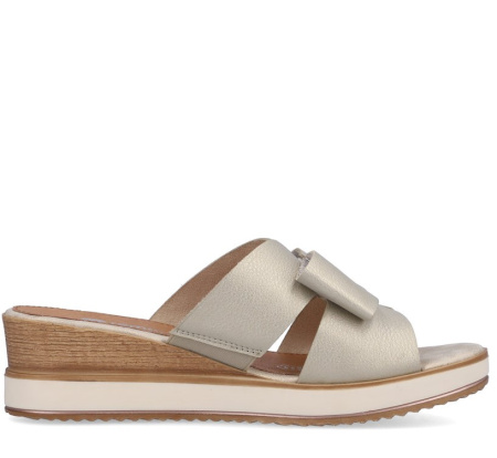 Шлепанцы  Remonte  золотой  кожа F-200257 фото в интернет-магазине | Omadey.ru