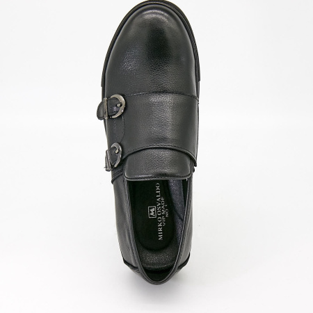 Туфли  Mirco Osvaldo  черный  кожа Z-90435 фото в интернет-магазине | Omadey.ru