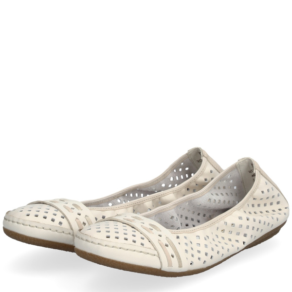 Фото Балетки Rieker бежевый кожа/кожа искусств. F-400259