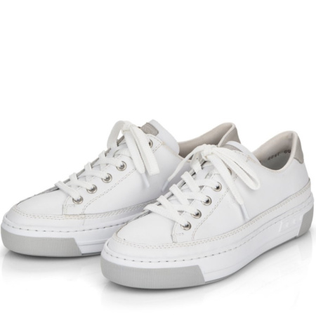 Кеды  Rieker  белый  кожа/кожа искусств. F-400019 фото в интернет-магазине | Omadey.ru